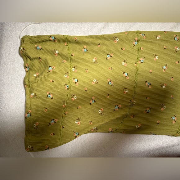 Green floral tube top maxi dress, see you Monday size large - Picture 5 of 7